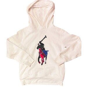 Authentic Polo Ralph Lauren Kids Hoodie w/ patchwork pony logo, Size 6 Boys